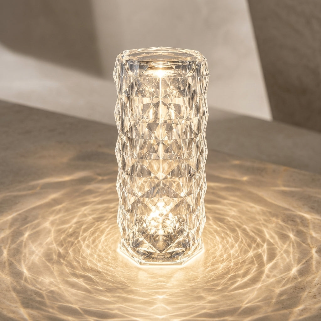 Crystal Rechargeable Touch Control Table Lamp 16 Colors