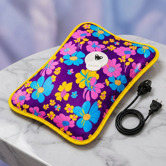 Rechargeable Floral Print Electric Gel Hot Water Bag
