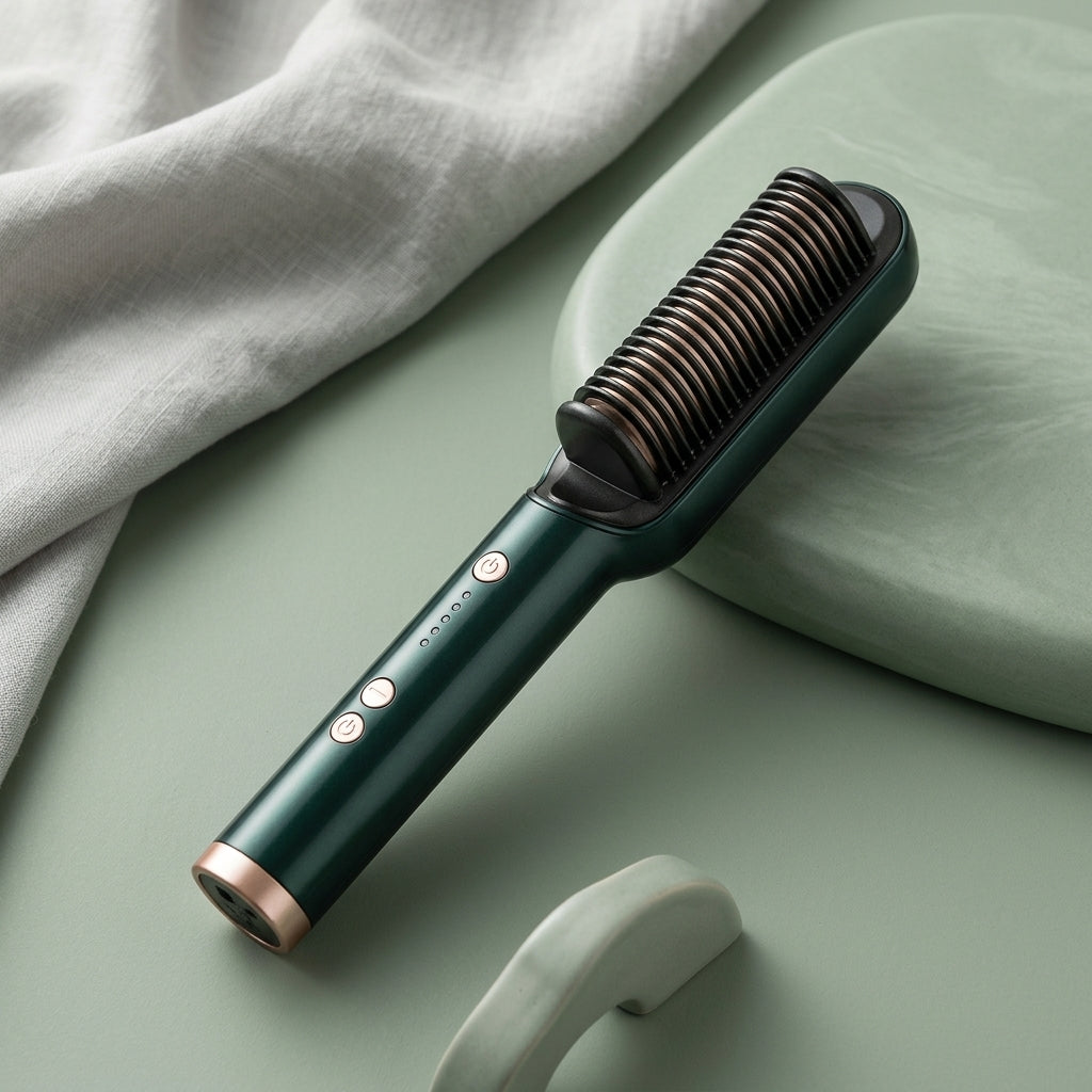 Ceramic Coating Hair Straightener Comb With Temp Control