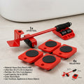 Steel Lever-Action Furniture Lifter Set With Roller Pads