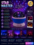 Abs Galaxy Star Projector Night Lamp 8 Color 360 Rotation