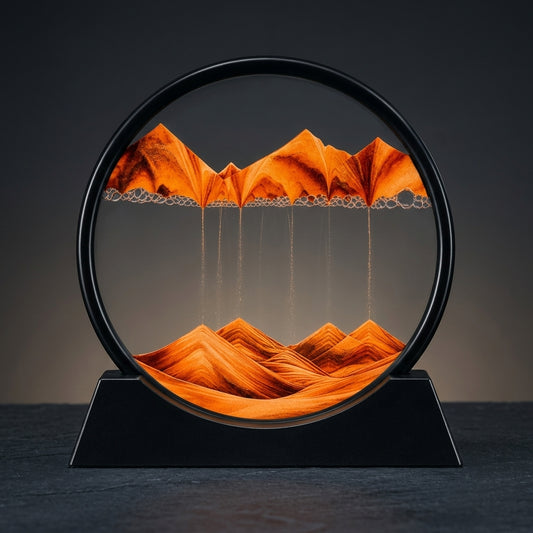 Glass Metal Dynamic 3D Sand Art Landscape Display