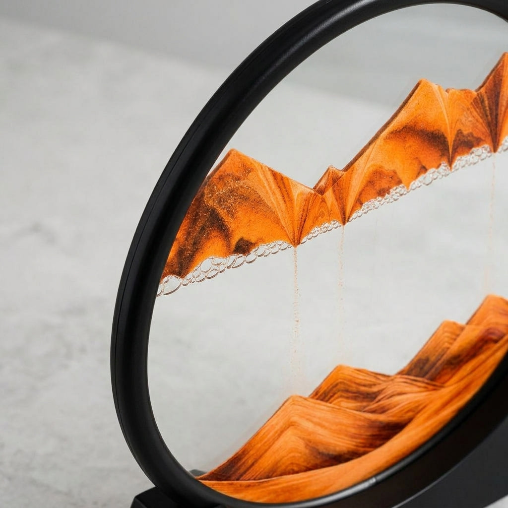 Glass Metal Dynamic 3D Sand Art Landscape Display