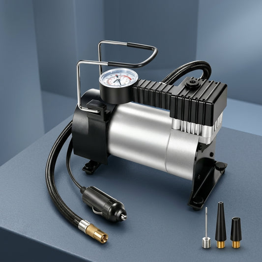 Portable Car Tyre Inflator With Analogue Pressure Gauge