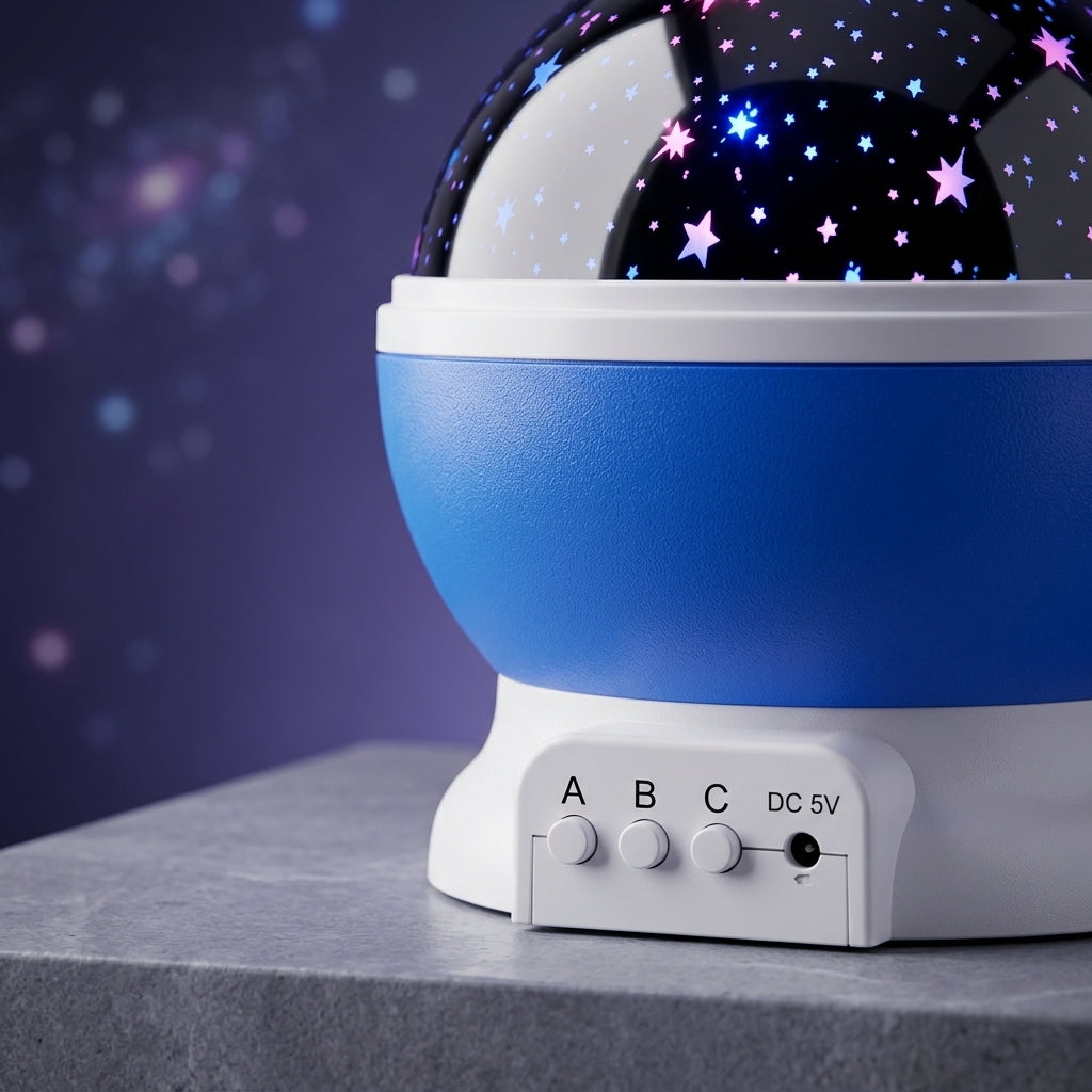 Abs Galaxy Star Projector Night Lamp 8 Color 360 Rotation