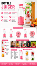 Usb Rechargeable Portable Bottle Blender 380Ml