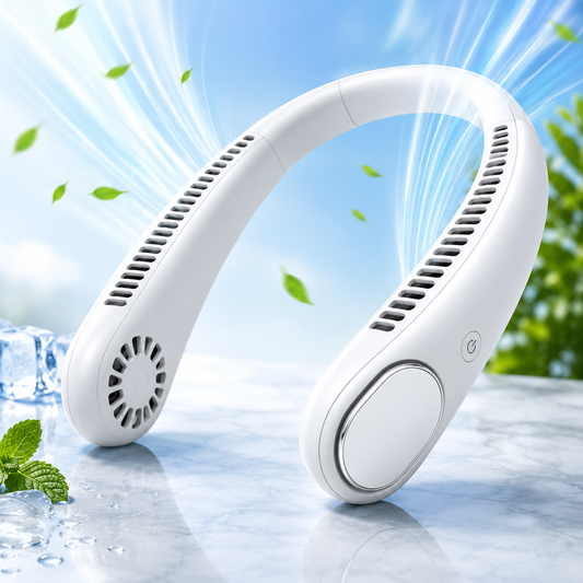 Bladeless Neck Fan – Hands-Free Cooling for Home & Outdoors
